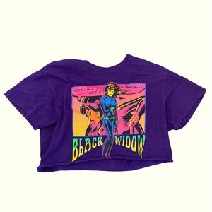 Marvel black widow crop top
